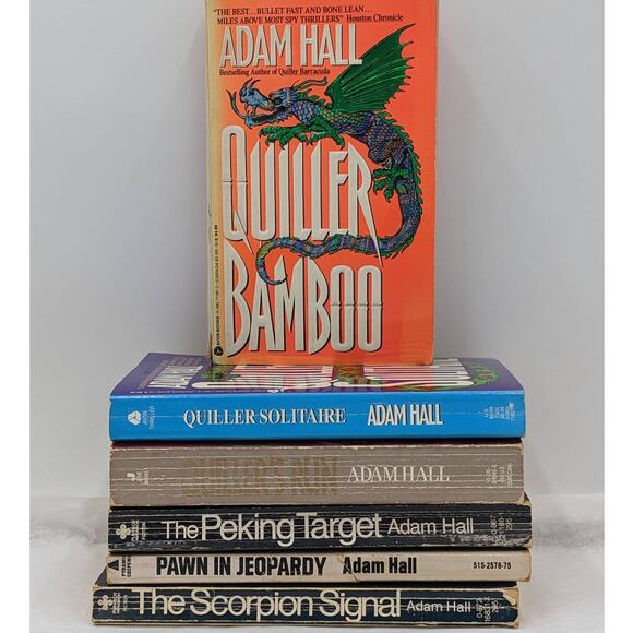 Adam Hall Lot 6 Paperback Books Quiller Run Peking Target Pawn Jeopardy Vintage - Picture 1 of 15